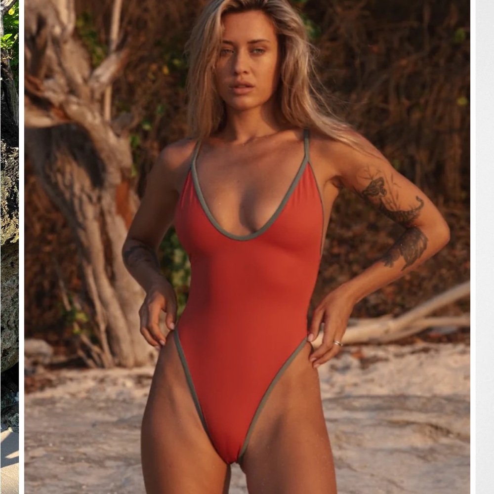 Orange One-Piece Swimsuit